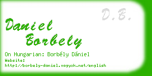 daniel borbely business card